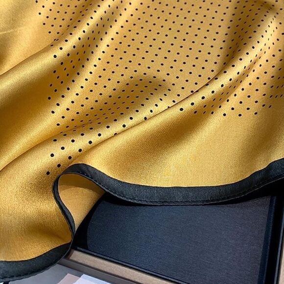 Yellow dot Silk Scarf